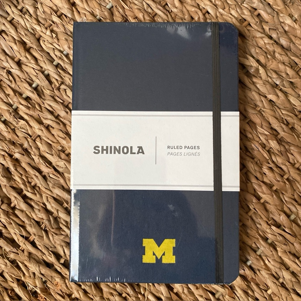 Shinola Detroit Medium Hard Ruled Journal U of M Wolverine Blue 5.25 x 8.25" NEW